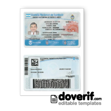 Argentina Buenos Aires driving license photoshop template PSD