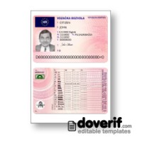Croatia driving license photoshop template PSD