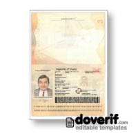 Ghana passport photoshop template PSD