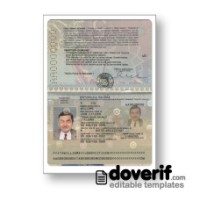 Italy passport photoshop template PSD