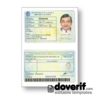 Jamaica driving license photoshop template PSD
