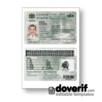 Lesotho driving license photoshop template PSD