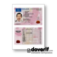 Poland driving license photoshop template PSD