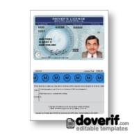 South Australia driving license photoshop template PSD