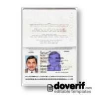 Sri Lanka passport photoshop template PSD