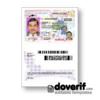 USA North Carolina driving license photoshop template PSD