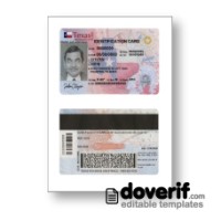 USA Texas identity card editable template for Photoshop