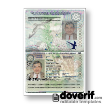 United Kingdom passport photoshop template PSD