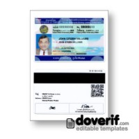 Thailand driving license photoshop template PSD
